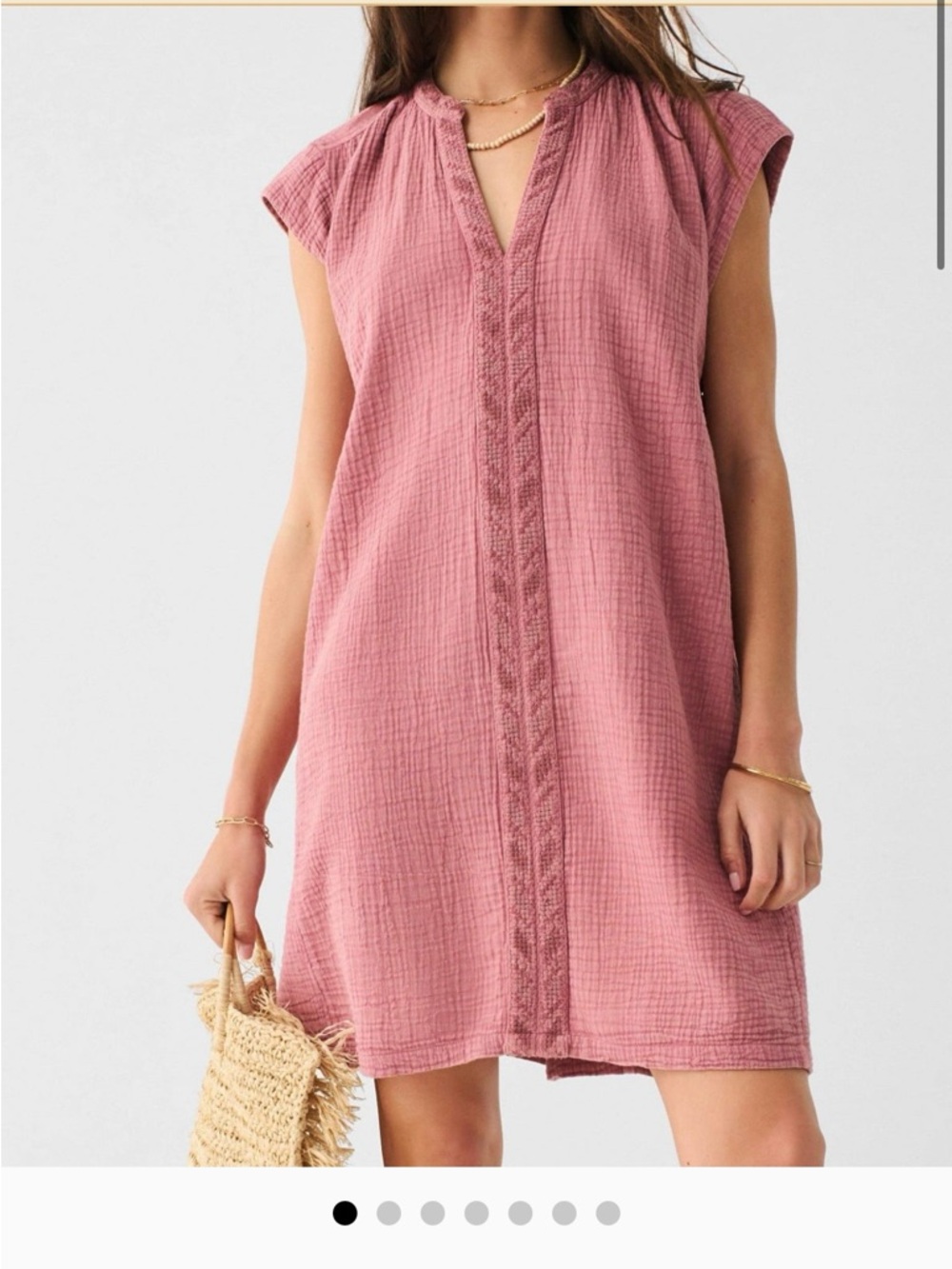 Faherty dream cotton gauze Lucia dress, size XS